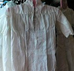 LONG WHITE RUCHED CHRISTENING GOWN 2 C